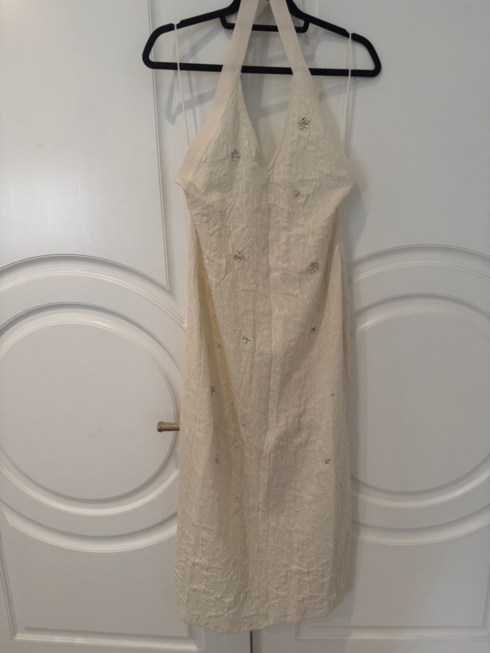 Zara Cream Lightweight Knit maxi dress